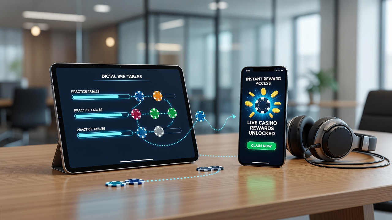 Mobile Live-Casino-Setups mit Datenpfaden zu Belohnungen